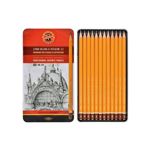 Caja metálica con lápices KOH I NOOR